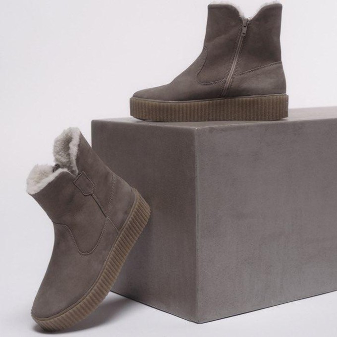 Boots Fur | Lanius | Taupe from WhatTheF