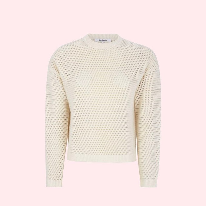 Crochet Sweater Maren | Soft Rebels | Off white from WhatTheF