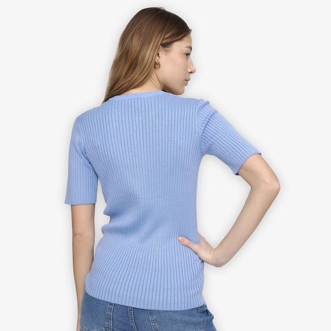 Gebreide Top Filo | Soft Rebels | Blauw from WhatTheF