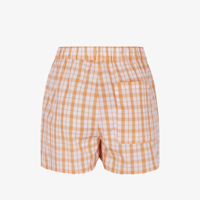 Geruite Shorts Amaya | Soft Rebels | Oranje from WhatTheF