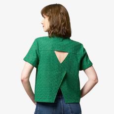 Broderie Blouse Rod | Ekyog | Groen via WhatTheF