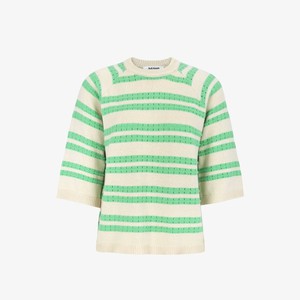 Gestreepte Sweater Davina | Soft Rebels | Groen from WhatTheF