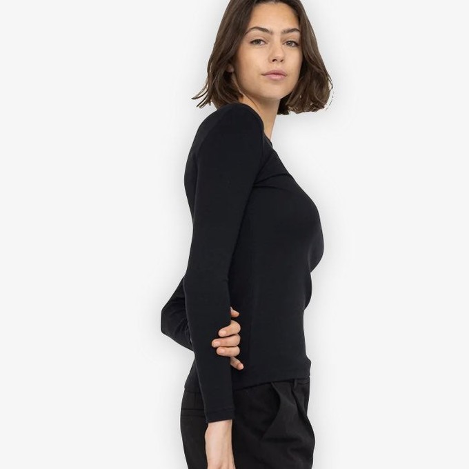 Rib Top Fenja | Soft Rebels | Zwart from WhatTheF