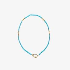 Ketting Aqua Onyx Lock | I Am Jai | Blauw via WhatTheF