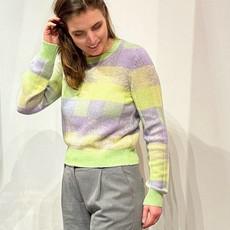Geruite Cashmere Sweater Caroline | Absolut Cashmere | Lila Geel via WhatTheF