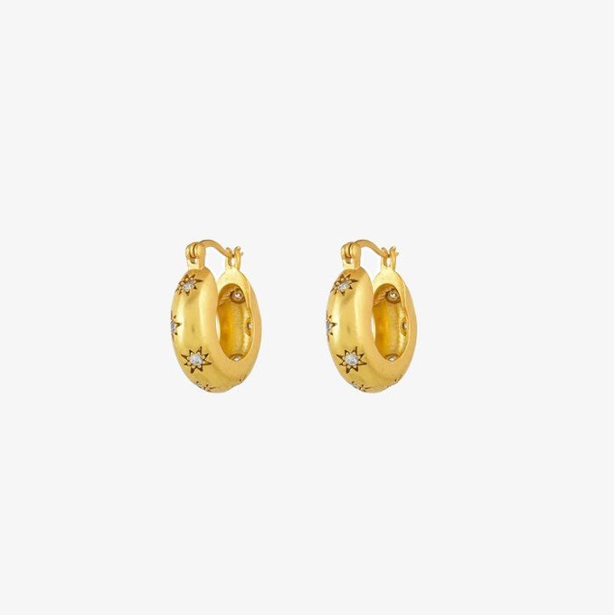 Oorbellen Creolen Sterretjes | I Am Jai | Goud from WhatTheF