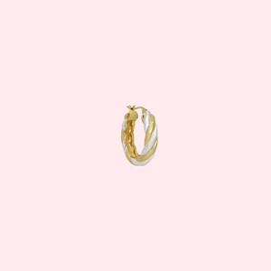 Hoop Gold Silver Twist | Tits | Goud Zilver from WhatTheF