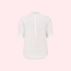 Broderie Blouse Marine | Soft Rebels | Wit via WhatTheF