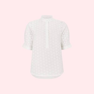 Broderie Blouse Marine | Soft Rebels | Wit from WhatTheF