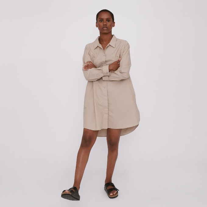 Lange Oxford Blouse | Organic Basics | Clay from WhatTheF