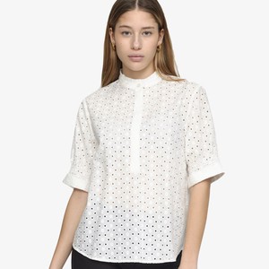 Broderie Blouse Marine | Soft Rebels | Wit from WhatTheF