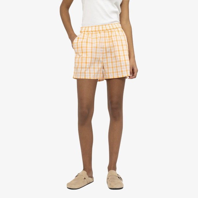 Geruite Shorts Amaya | Soft Rebels | Oranje from WhatTheF