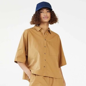 Shirt Bielle | Blanche | Camel from WhatTheF