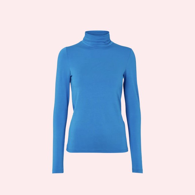 Tencel Turtleneck Joline | Basic Apparel | Blauw from WhatTheF