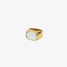 Ring Mother of Pearl | Tits | Goud via WhatTheF