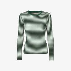 Tee Ludmilla | Basic Apparel | Groen Wit via WhatTheF