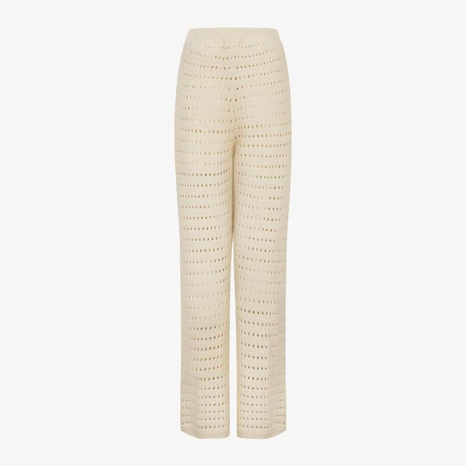 Gebreide Broek Hennie | Soft Rebels | Beige from WhatTheF