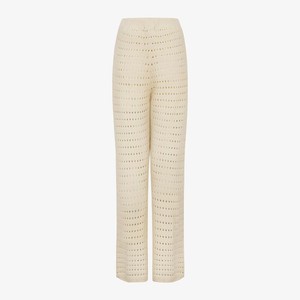 Gebreide Broek Hennie | Soft Rebels | Beige from WhatTheF