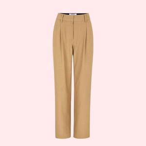 Loose Pants met bandplooi Vilja | Soft Rebels | Bruin from WhatTheF