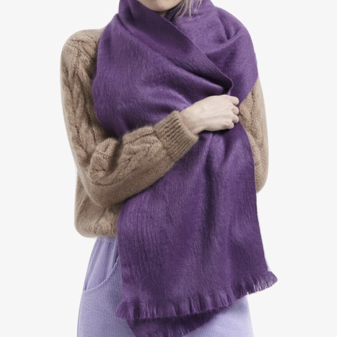 Alpaca Sjaal Slim | Alpaca Loca | Paars from WhatTheF