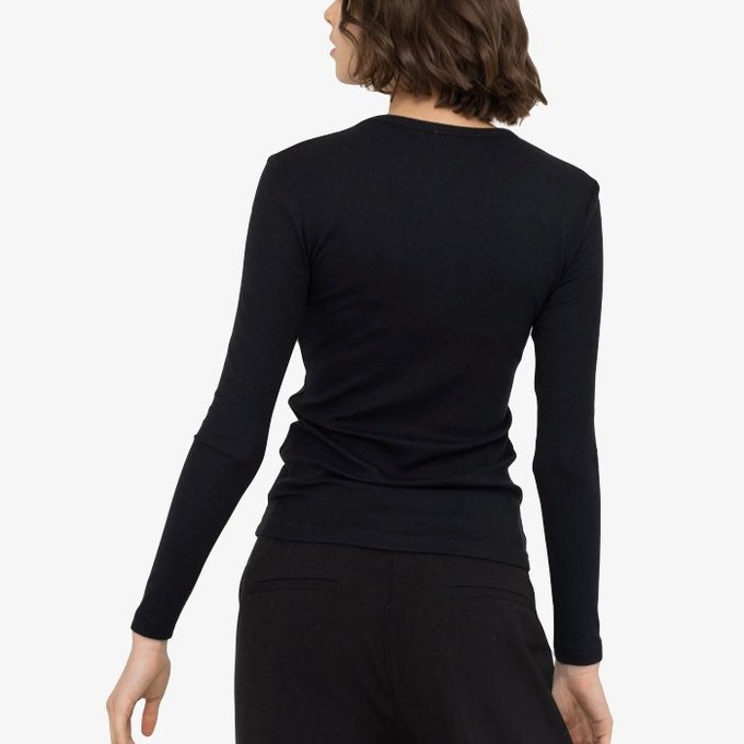 Rib Top Fenja | Soft Rebels | Zwart from WhatTheF