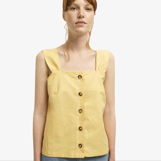 Mouwloze top Rebeca | Rita Row | Geel from WhatTheF