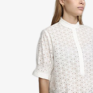 Broderie Blouse Marine | Soft Rebels | Wit from WhatTheF