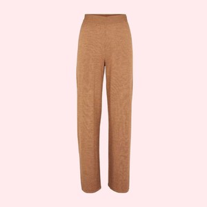 Gebreide Broek Vera | Basic Apparel | Bruin from WhatTheF