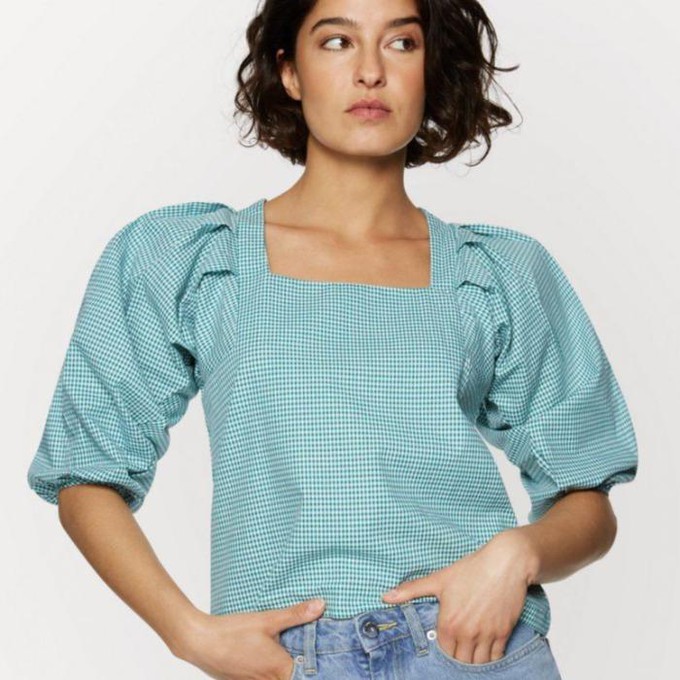 Blouse Vivienne | CharlieMary | Groen wit from WhatTheF