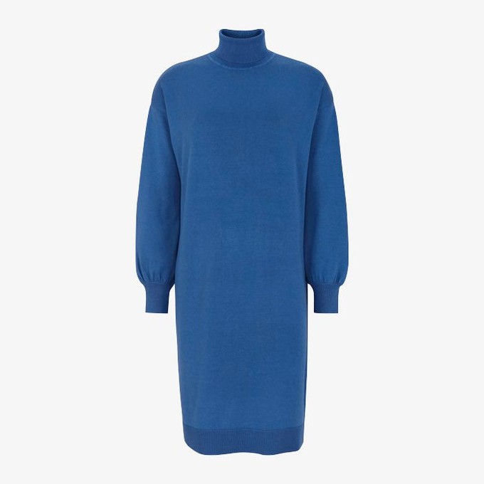 Loose Fit Midi Jurk met Kol Fenja | Soft Rebels | Blauw from WhatTheF