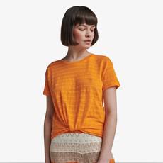 Linnen T-shirt Julie | Absolut Cashmere | Oranje via WhatTheF