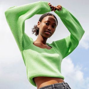 Sweater Seawool | Blanche | groen from WhatTheF