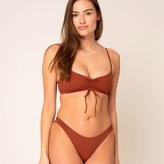 Drawstring Bikini Top - reversible spice / pink van Woodlike Ocean