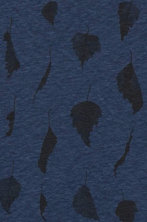 Päälä | bamboe t-shirt maple curtain denim blue from WWen