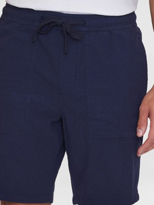 Knowledge Cotton Apparel | shorts crushed cotton navy from WWen