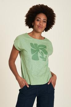Tranquillo | t-shirt abstract flower topaz green via WWen