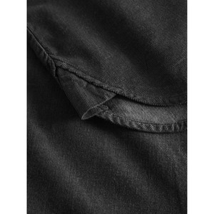 Knowledge Cotton Apparel | middellange shirt dress jurk corduroy zwart from WWen