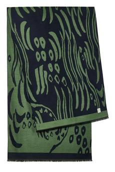 Komodo | sjaal groen-navy grafisch patroon van WWen
