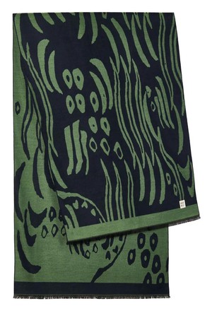 Komodo | sjaal groen-navy grafisch patroon from WWen