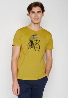 Greenbomb | t-shirt wolf yellow cab geel via WWen