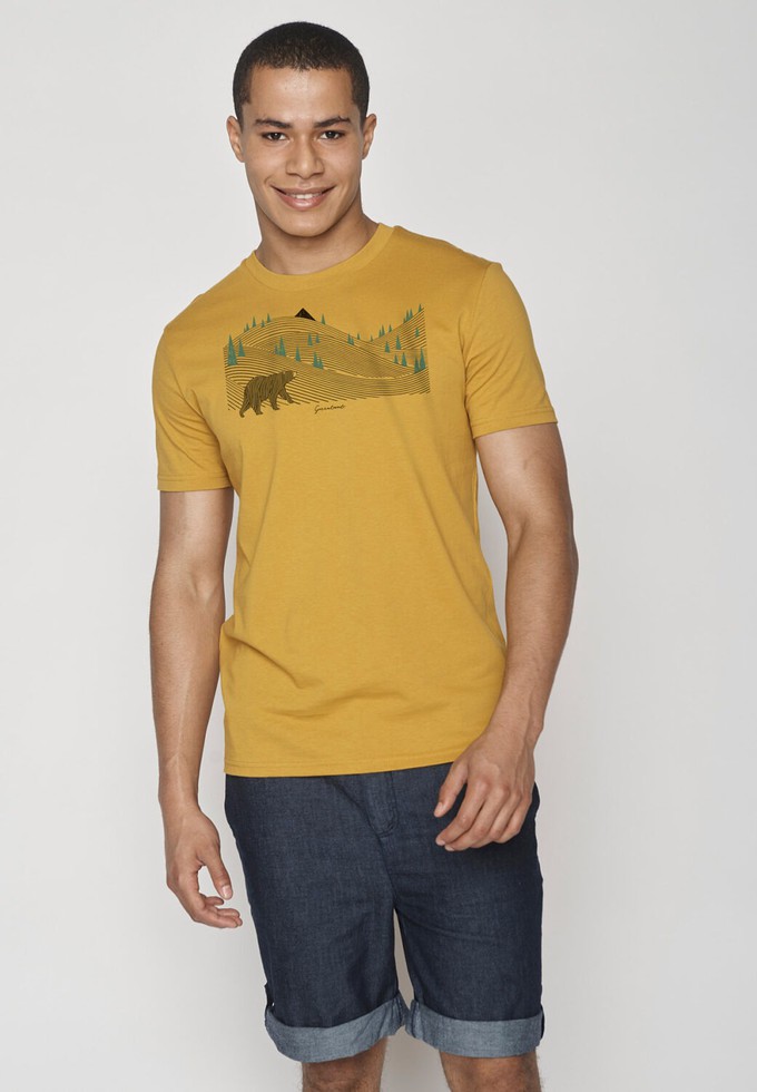 Greenbomb | t-shirt bearland ochre okergeel from WWen