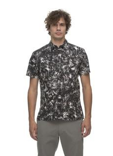 Ragwear | overhemd korte mouw palmleaves zwart&wit via WWen