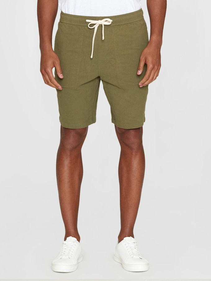 Knowledge Cotton Apparel | shorts crushed cotton burned olive from WWen