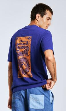 Komodo | t-shirt dragon print saffier blauw via WWen