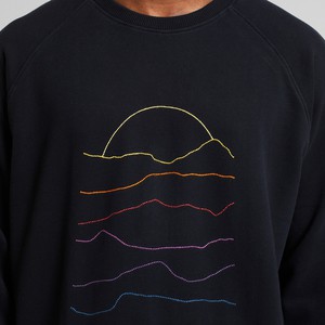 Dedicated | sweatshirt malmoe sunset lines black from WWen
