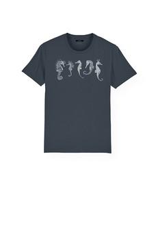 Päälä | t-shirt hippocampus zeepaardjes ink grey via WWen