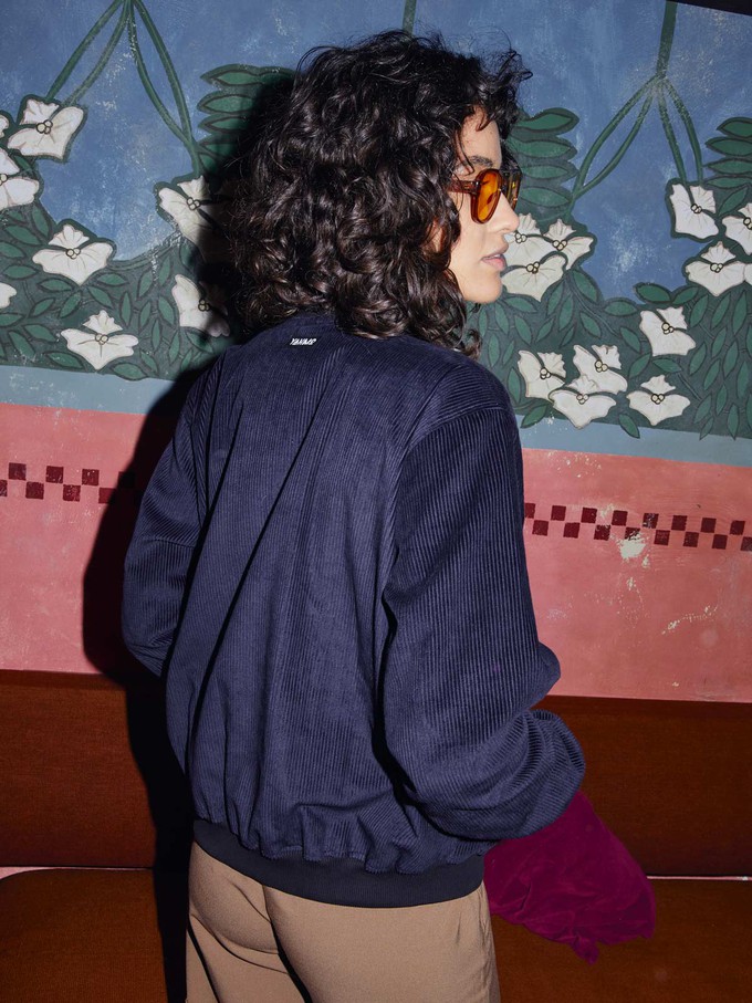 Elsa Reversible Bomber Jacket papyrus/navy from Yahmo