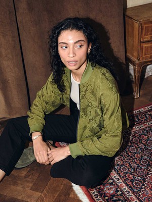 Lene Reversible Bomber Jacket moss/black from Yahmo