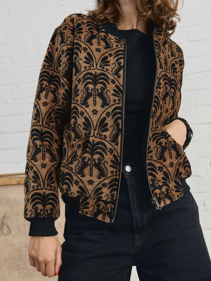 Berta Reversible Bomber Jacket Palm/Black from Yahmo