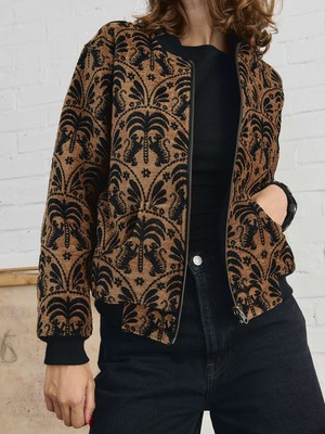 Berta Reversible Bomber Jacket Palm/Black from Yahmo
